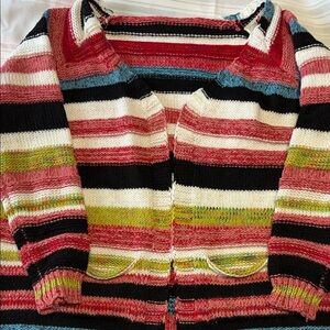 Colorful Striped Women's Cardigan